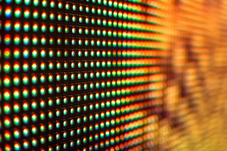 Fire colored LED screen - close up Background